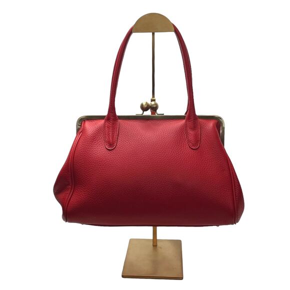 Taschenkinder Big Aurelie Leather Kisslock Frame Bag (Red) - Picture 4 of 12